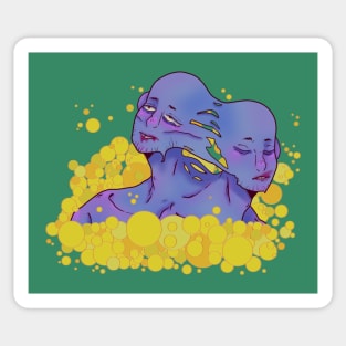 Transmorphing Twins green Sticker